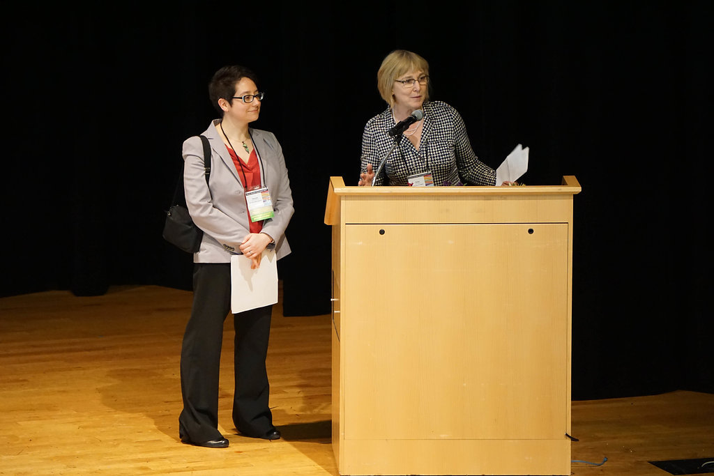 DSA President and former CORD President Anne Flynne with DSA Treasurer Hannah Kosstrin at the 2017 Annual Conference.